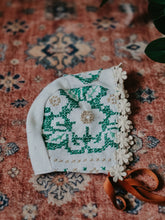 "Ruth" vintage cross-stitch bonnet ✨️ooak & rts✨️✨️