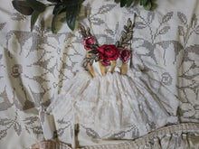 "Rosalie" embroidered rose romper
