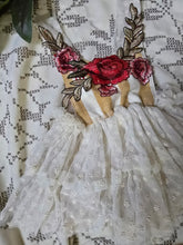 "Rosalie" embroidered rose romper