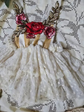 "Rosalie" embroidered rose romper