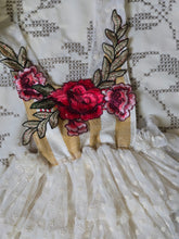 "Rosalie" embroidered rose romper