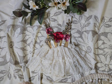 "Rosalie" embroidered rose romper