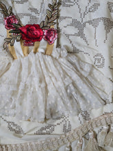 "Rosalie" embroidered rose romper