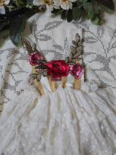 "Rosalie" embroidered rose romper