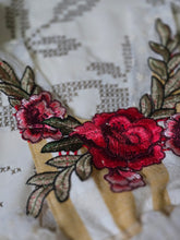 "Rosalie" embroidered rose romper
