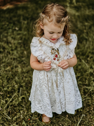 Embroidered vintage lace heart dress ✨️MTO✨️