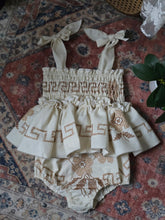 "Aurora" vintage linen cross stitch set