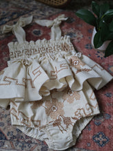"Aurora" vintage linen cross stitch set