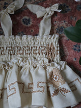 "Aurora" vintage linen cross stitch set