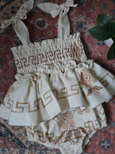 "Aurora" vintage linen cross stitch set