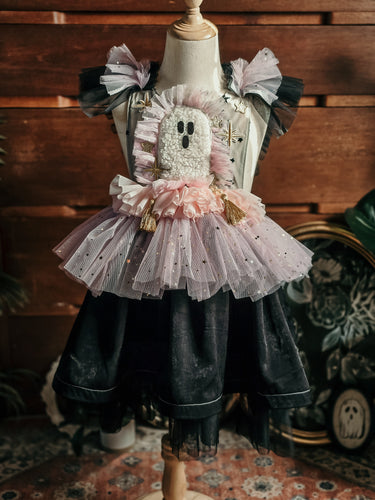 Pink and black ghostie dress ✨️RTS✨️ 4-5y