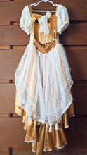 "Lillian" mustard silk & embroidered tulle high low | 5/6y