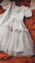 Gold dot twirl dress