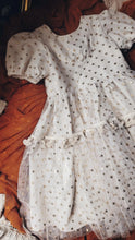 Gold dot twirl dress