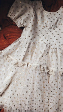 Gold dot twirl dress