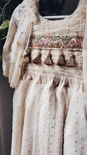Dreamy cream boho dress with long flutter sleeves