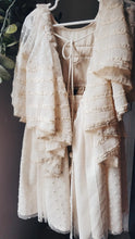 Dreamy cream boho dress with long flutter sleeves