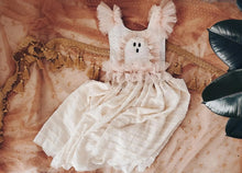 Cream & peach ghost dress