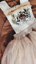 Embroidered mushroom name dress