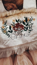 Embroidered mushroom name dress