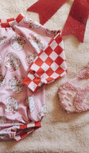 Pink santa & peppermint sweater romper