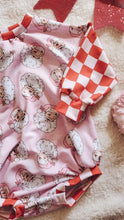 Pink santa & peppermint sweater romper
