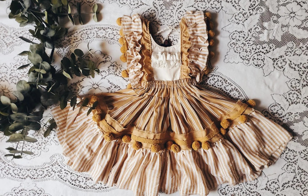 ✨️ mustard stripe boho dress ✨️