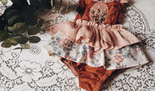 ✨️ rust floral embroidered romper ✨️