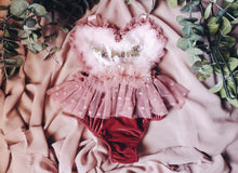 "BE MINE" feather heart romper ✨️OOAK✨️