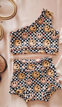 One shoulder crop & bummies set