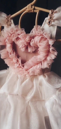 Layered blush heart romper